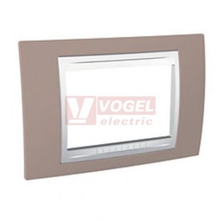 MGU6103874 Unica Allegro - Krycí rámeček trojmodulový, Mink/Polar