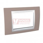 MGU6103874 Unica Allegro - Krycí rámeček trojmodulový, Mink/Polar