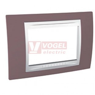 MGU6103876 Unica Allegro - Krycí rámeček trojmodulový, Mauve/Polar