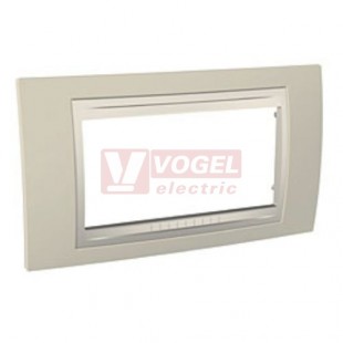 MGU6104567 Unica Allegro - Krycí rámeček čtyřmodulový, Arena/Marfil