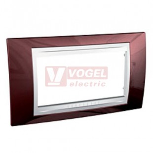MGU6104851 Unica Allegro - Krycí rámeček čtyřmodulový, Teracota/Polar