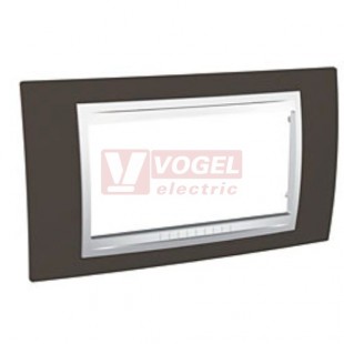 MGU6104871 Unica Allegro - Krycí rámeček čtyřmodulový, Cacao/Polar