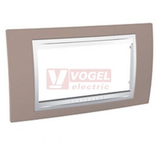 MGU6104874 Unica Allegro - Krycí rámeček čtyřmodulový, Mink/Polar