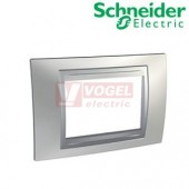 MGU66103038 Unica Top - Krycí rámeček trojmodulový, Cromo mat/Aluminium
