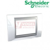 MGU66103092 Unica Top - Krycí rámeček trojmodulový, White/Aluminium