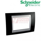 MGU66103093 Unica Top - Krycí rámeček trojmodulový, Rhodium Black/Aluminium