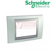 MGU66103094 Unica Top - Krycí rámeček trojmodulový, Fluor Green/Aluminium