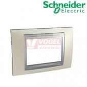 MGU66103095 Unica Top - Krycí rámeček trojmodulový, Opal Titanium/Aluminium