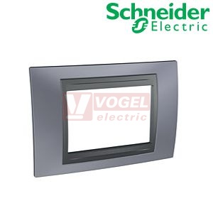 MGU66103297 Unica Top - Krycí rámeček trojmodulový, Metal grey/Grafit