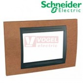 MGU661032M2 Unica Top - Krycí rámeček trojmodulový, Cherry/Grafit