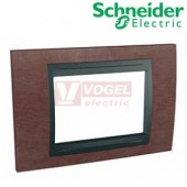 MGU661032M4 Unica Top - Krycí rámeček trojmodulový, Tabaco/Grafit