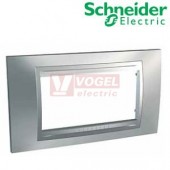 MGU66104038 Unica Top - Krycí rámeček čtyřmodulový, Cromo mat/Aluminium