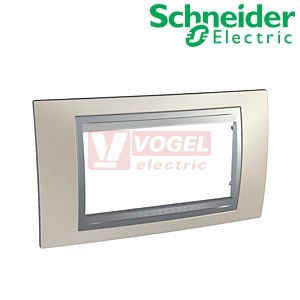 MGU66104039 Krycí rámeček Top čtyřmodulový, Nickel/alu, VÝROBA UKONČENA