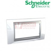 MGU66104092 Unica Top - Krycí rámeček čtyřmodulový, White/Aluminium