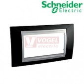 MGU66104093 Krycí rámeček Top čtyřmodulový, Rhodium Black/alu, VÝROBA UKONČENA