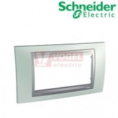 MGU66104094 Unica Top - Krycí rámeček čtyřmodulový, Fluor Green/Aluminium