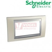 MGU66104095 Unica Top - Krycí rámeček čtyřmodulový, Opal Titanium/Aluminium