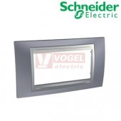 MGU66104097 Unica Top - Krycí rámeček čtyřmodulový, Metal Grey/Aluminium