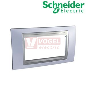 MGU66104098 Krycí rámeček Top čtyřmodulový, Beryl Blue/alu, VÝROBA UKONČENA