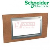 MGU661040M2 Unica Top - Krycí rámeček čtyřmodulový, Cherry/Aluminium