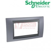 MGU66104297 Unica Top - Krycí rámeček čtyřmodulový, Metal grey/Grafit
