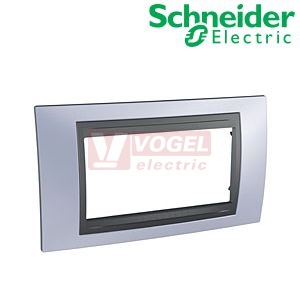MGU66104298 Unica Top - Krycí rámeček čtyřmodulový, Beryl Blue/Grafit