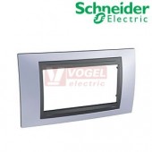 MGU66104298 Unica Top - Krycí rámeček čtyřmodulový, Beryl Blue/Grafit