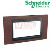 MGU661042M4 Unica Top - Krycí rámeček čtyřmodulový, Tabaco/Grafit