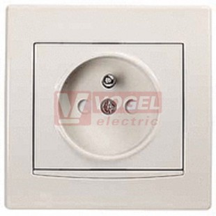 AYA2800223  Zásuvka 2P+PE, 230V/16A, 1nás., clonky, cream