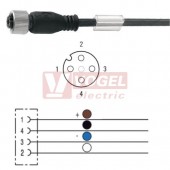 SAIL-M12BG-4-1.5V konektor M12/4-pin/zás/přímý - kabel ČE PVC 4x0,34mm2 L=1,5m - volný konec (1925570150)