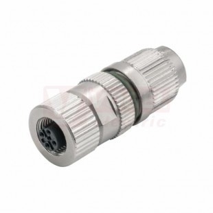 SAIBGI-M-2B-4.5/8.8-M12 (st.zn. SAIB-4-IDC-M12B-COD) konektor M12/3pin/zás/přímý, kov.tělo, stíněné B-kódování, šroubové připojení, pro montáž 0,34-0,75mm2, sevření 7-8,8mm, IP67 (1864740000)