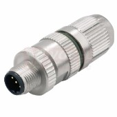 SAISGI-M-2B-4.5/8.8-M12 (st.zn. SAIS-4-IDC-M12B-COD) konektor M12/3pin/vidl/přímý, kov.tělo, stíněné B-kódování, šroubové připojení, pro montáž 0,34-0,75mm2, sevření 7-8,8mm, IP67 (1864730000)