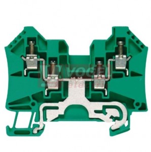 WPE 4/ZZ svorka řadová, ZE/ŽL, šroubové připojení 2/2, š=6,1mm (1905130000)