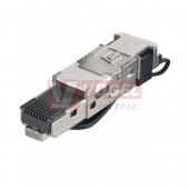 IE-PS-RJ45-FH-BK konektor RJ45 vidlice, montáž bez nástrojů, přímá, Cat.6A / Class EA (ISO/IEC 11801 2010), 8-core, 4-core, EIA/TIA T568 A, EIA/TIA T568 B, PROFINET (1963600000)