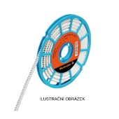 CLI C 1-3 WS/SW U CD CableLine, návlečka na kabely a vodiče s potiskem "U" (horiz.), bílo-černá, š/v 4,2x3mm, pro vodiče s průřezem 1,5-4mm2, průměr 2,5-5mm, PVC, měkké, bez kadmia, na cívce (1568251041)