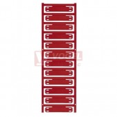 SFX 11/60 MC NE RT SlimFix X štítek červený bez potisku, š/v 11x60mm, tisk.plocha 44x11mm, montáž váz.páskou, pro průřez vodiče 16-500mm2, Polyamid 66 (1963650000)