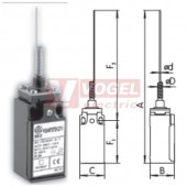 KSAP3T91W20 Koncový spínač ovládaný pružinou s drátovým ukončením, 2Z, bez mžikové funkce, kabel.vstup 1xPG11, 188x30x30,3mm, IP65