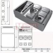 ROS E13/I-003 zásuvková rozvodnice 2xIE1653+1xIE3253+2xVZ16- jištěná