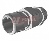 PG 13,5 vývodka PAGOB-12P13ZA, přímá, černá, s vnějším závitem, IP54, PA6, pro chráničku NW12 (Z=upnutí i kabelu 6-12 mm)