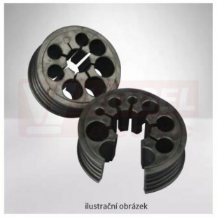 TKKSB-36B01 vložka víceroděrová, verze B01 černá, pro chráničku NW36