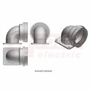 PG  9 vývodka PAWOB-12P09, úhlová 90°, černá, s vnějším závitem, IP54, PA6, pro chráničku NW12