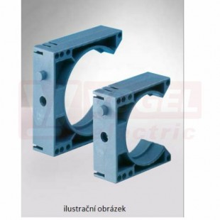Příchytka 17 PAHOG-17S šedá, PA6, pro flexibilní chráničku NW17, (aretační čep pr.4mm proti protočení)