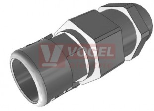 PM 63x1,5 vývodka PAGOB-48M63ZA, přímá, černá, s vnějším závitem, IP54, PA6, pro chráničku NW48 (Z=upnutí i kabelu 29-35 mm)