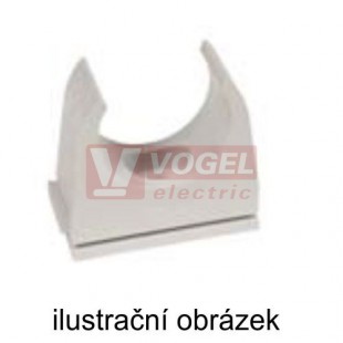 Příchytka PLAST  32 5332 HB, bílá RAL9003, pro trubku 1532