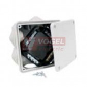 8111_KA krabice s průchodkami 1611 a svorkovnicí S-96, sv.šedá, š/v/hl 117x117x58mm, IP54, PVC, RAL 7035