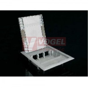 KOPOBOX 57_LB rám podlahové krabice s víkem, š/v/hl 330x260x57mm, tmavě šedý, RAL 7012, IP30, PA