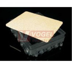 KUP 80_FB krabice podlahová univerzální, š/v/hl 332x250x80-95mm, černá, PA