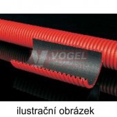 Chránička KD 09063 BC KOPODUR, 450N, 52/63mm, červená, tuhá dvouplášťová korugovaná, HDPE, IP40 (1ks=6m)