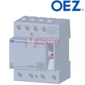 Chránič 3P+N  40A   100mA OFI-40-4-100AC-G (10kA) typ AC (časové zpoždění 10ms) Minia