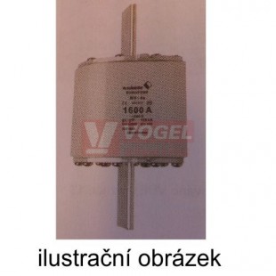 Pojistka PN4a 1250A gG EUROFUSE 500V "gG" typ N, velikost 4a, stav pojistky - terč z čela